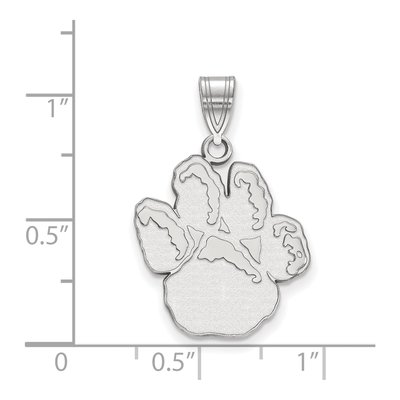 University of Pittsburgh 10K White Gold Large Panther Paw Pendant – view 2