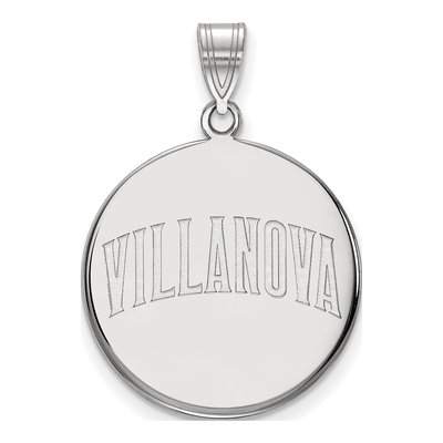 Villanova University 10K White Gold Large Disc Pendant