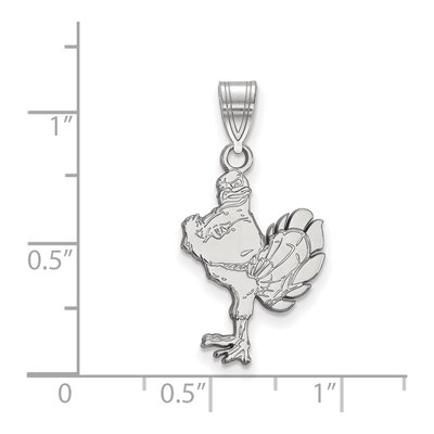 Virginia Tech 10K White Gold Hokiebird Large Pendant – view 2