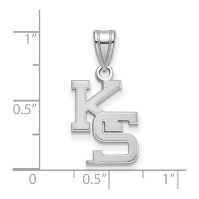 Kansas State University 10K White Gold K-S Medium Pendant – view 2