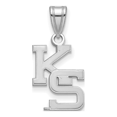 Kansas State University 10K White Gold K-S Medium Pendant