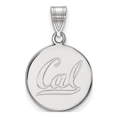University of California Berkeley 10K White Gold Medium Disc Pendant
