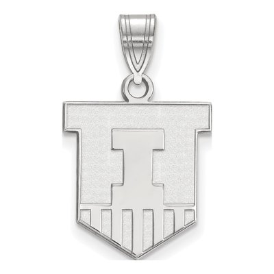 University of Illinois 10K White Gold Medium Victory Badge Pendant