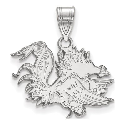 University of South Carolina 10K White Gold Gamecock Medium Pendant