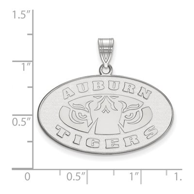 Auburn University 10K White Gold Tigers Large Pendant – view 2