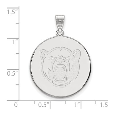 Baylor University 10K White Gold Extra Large Disc Pendant – view 2