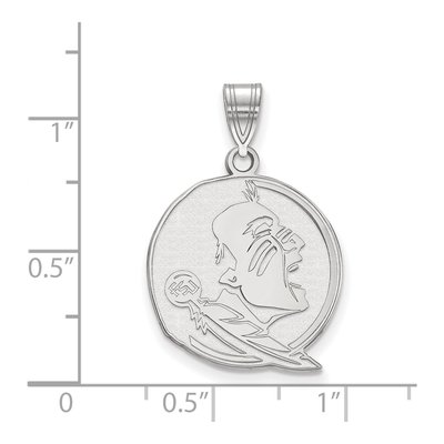 Florida State University 10K White Gold Large Seminoles Pendant – view 2