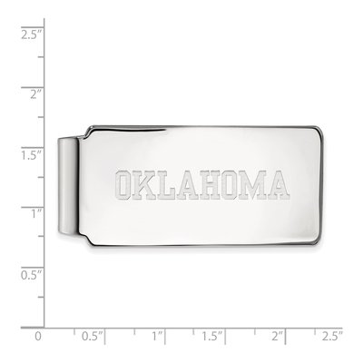 10K White Gold Logoart University Of Oklahoma Money Clip – view 2