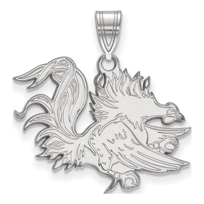 University of South Carolina 10K White Gold Gamecock Large Pendant
