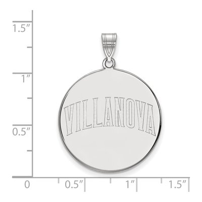 Villanova University 10K White Gold Extra Large Disc Pendant – view 2