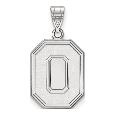 Ohio State University 10K White Gold Large Letter O Pendant