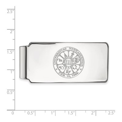 10K White Gold Logoart University Of Nebraska Crest Money Clip – view 2