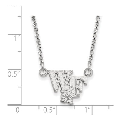 Wake Forest University 10K White Gold W-F Deacon Small Necklace – view 2