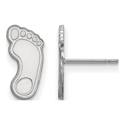 University of North Carolina 10K White Gold Tar Heel Small Stud Earrings