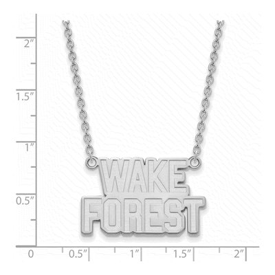 Wake Forest University 10K White Gold W-F Deacon Large Necklace – view 2