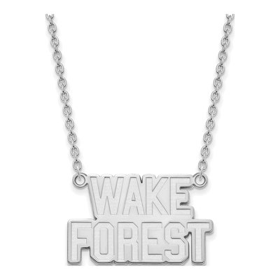 Wake Forest University 10K White Gold W-F Deacon Large Necklace