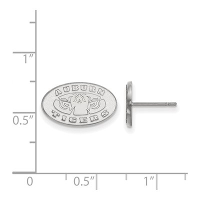 Auburn University 10K White Gold Tigers Extra Small Stud Earrings – view 2