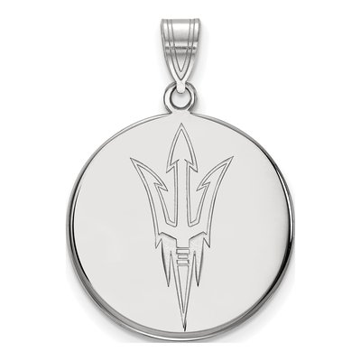 Arizona State University 10K White Gold Large ASU Pitchfork Pendant