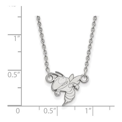 Georgia Institute of Technology 10K White Gold Jacket Small Necklace – view 2