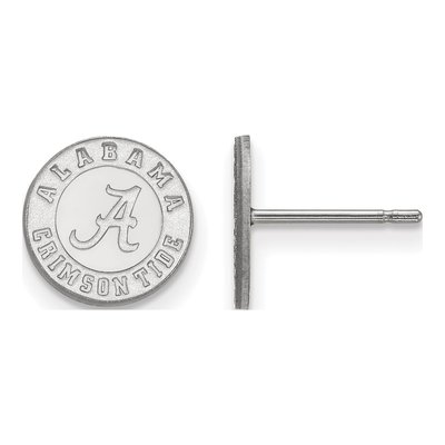 University of Alabama 10K White Gold Crimson Tide Extra Small Stud Earrings
