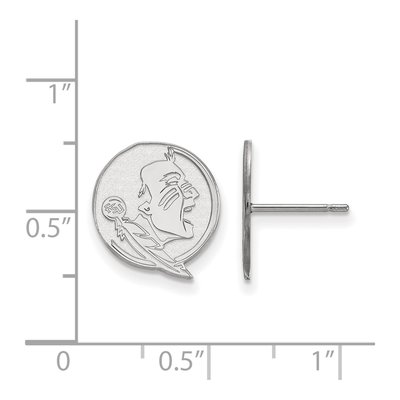 Florida State University 10K White Gold Seminole Small Stud Earrings – view 2