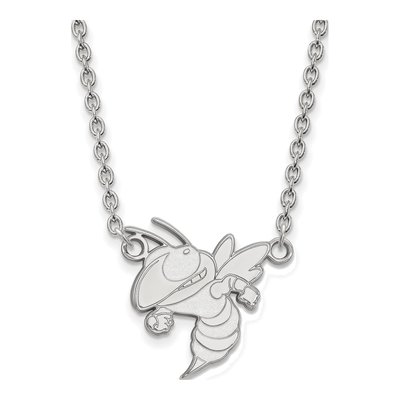 Georgia Institute of Technology 10K White Gold Medium Jacket Large Necklace