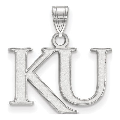 University of Kansas 10K White Gold K-U Small Pendant