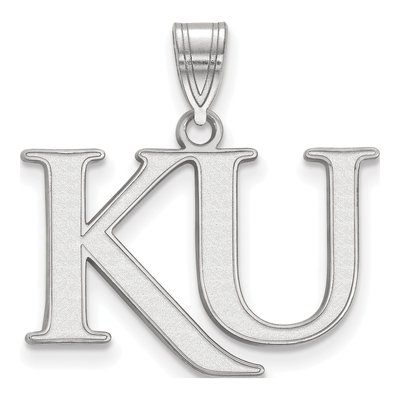 University of Kansas 10K White Gold K-U Medium Pendant