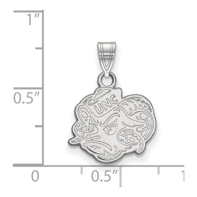 University of North Carolina 10K White Gold Ram Small Pendant – view 2