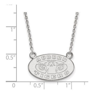 Auburn University 10K White Gold Small Tigers Necklace – view 2