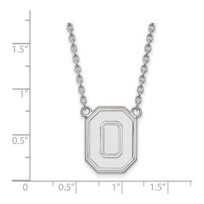Ohio State University 10K White Gold Large Letter O Necklace – view 2