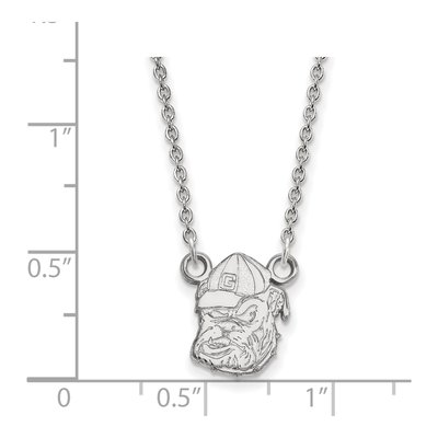 University of Georgia 10K White Gold Bulldog Small Necklace – view 2