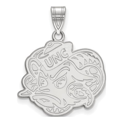 University of North Carolina 10K White Gold Ram Large Pendant