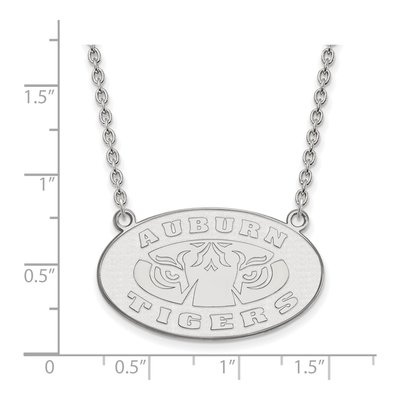 Auburn University 10K White Gold Large Tigers Pendant Necklace – view 2