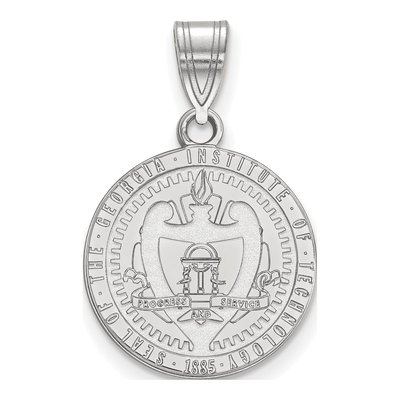 10K White Gold Georgia Tech Crest Pendant