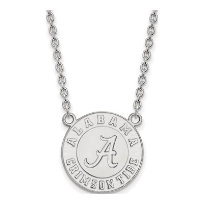 University of Alabama 10K White Gold Crimson Tide Large Necklace