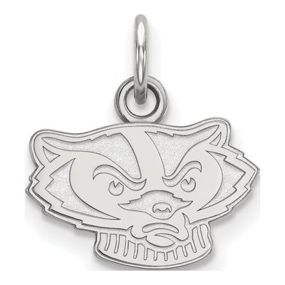 University of Wisconsin 10K White Gold Badger Extra Small Pendant