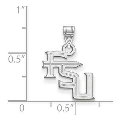 Florida State University 10K White Gold F-S-U Small Pendant – view 2