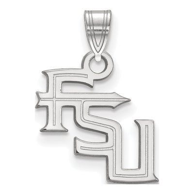 Florida State University 10K White Gold F-S-U Small Pendant
