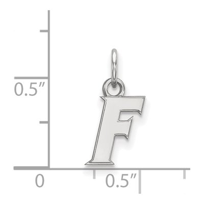 University of Florida 10K White Gold Extra Small Letter F Pendant – view 2