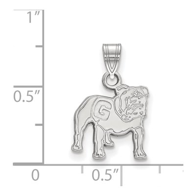 University of Georgia 10K White Gold Bulldog Small Pendant – view 2