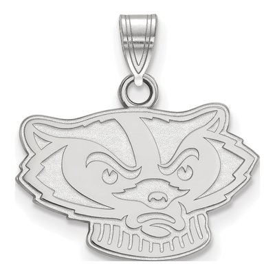 University of Wisconsin 10K White Gold Badger Small Pendant