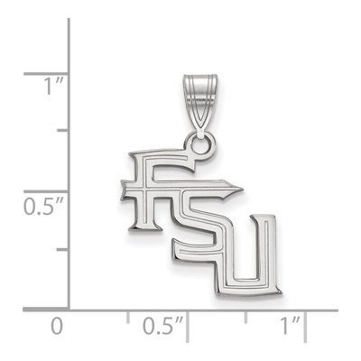 Florida State University 10K White Gold F-S-U Medium Pendant – view 2