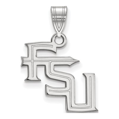 Florida State University 10K White Gold F-S-U Medium Pendant
