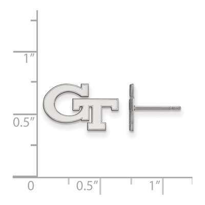 Georgia Institute of Technology 10K White Gold G-T Extra Small Stud Earrings – view 2