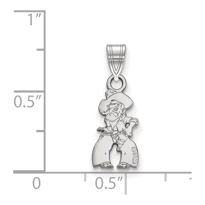 Oklahoma State University 10K White Gold Cowboy Small Pendant – view 2