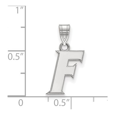 University of Florida 10K White Gold Small Letter F Pendant – view 2