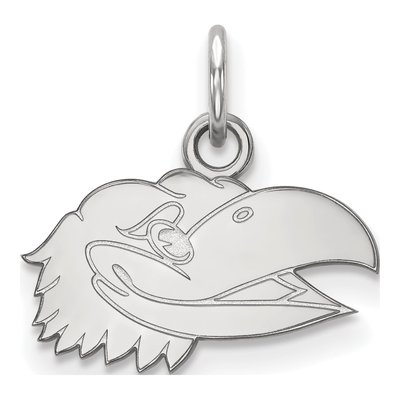 University of Kansas 10K White Gold Jayhawk Extra Small Pendant