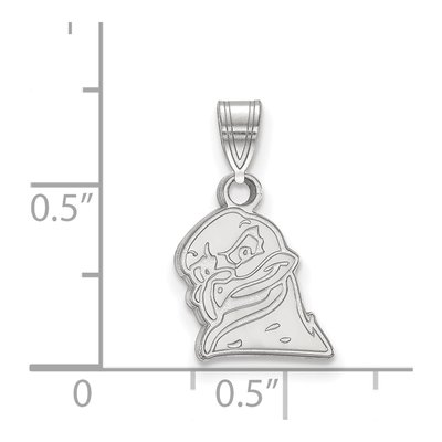 Virginia Tech 10K White Gold Hokiebird Small Pendant – view 2