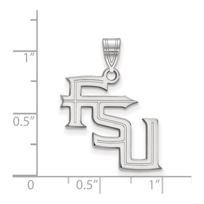 Florida State University 10K White Gold F-S-U Large Pendant – view 2